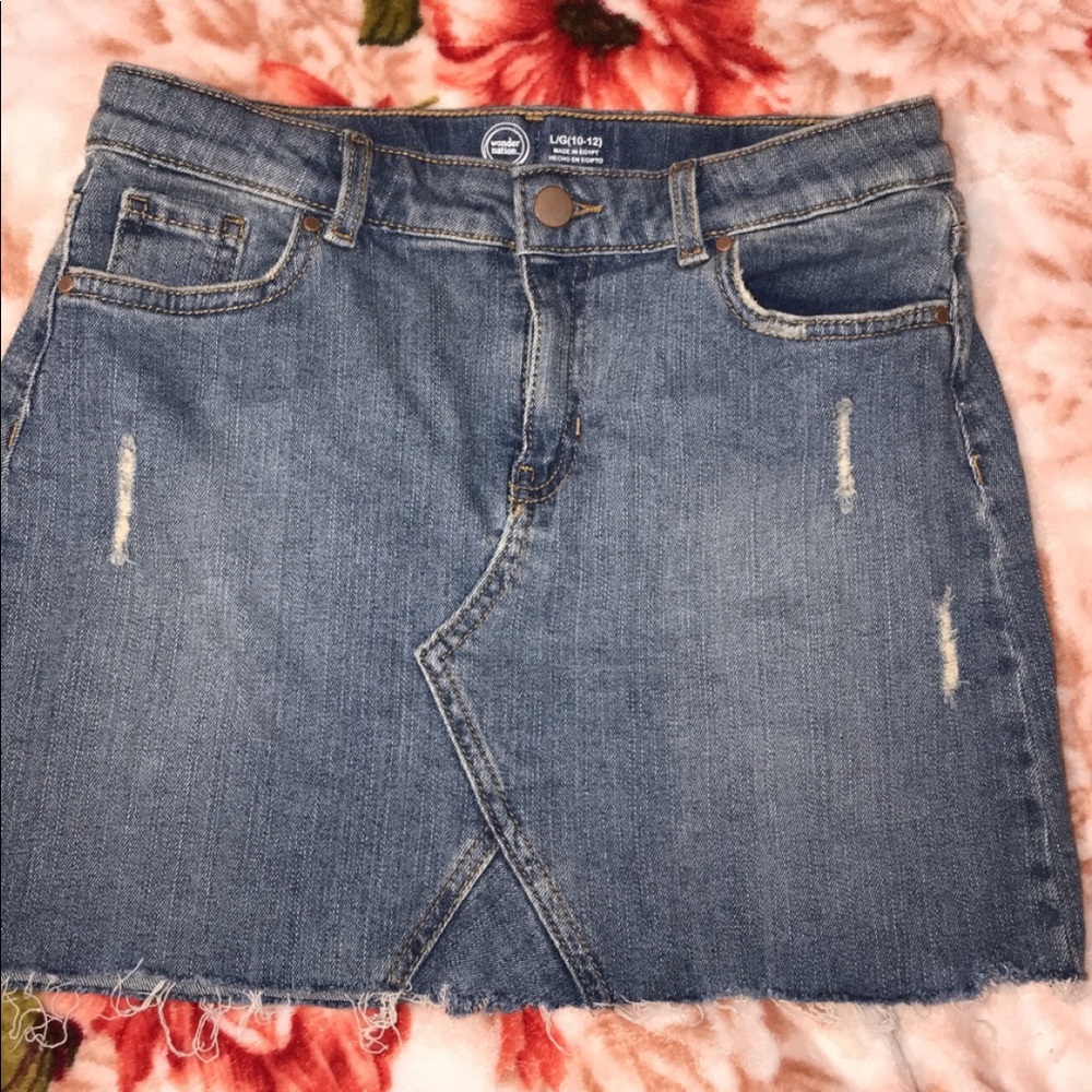 Denim mini skirt